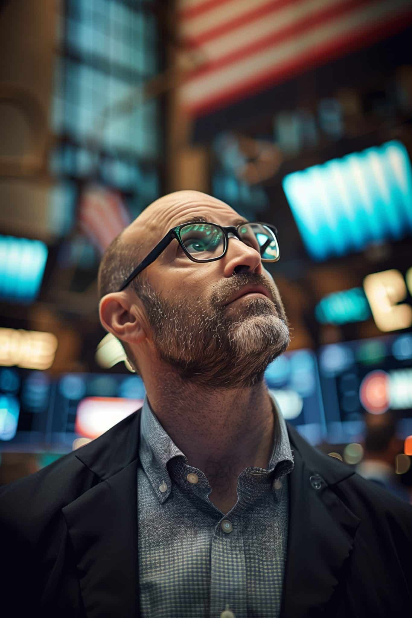 NYSE trader on the trading floor